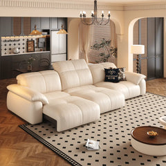 Wriggs Leather Electric Sofa Bed (Water Repellent & App + Remote Control) - Esteller