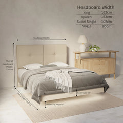 Rylan Genuine Leather Floating Bed Frame (With LED) SSE