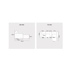 Yanor Fabric Recliner L-Shaped Sofa (Pet Friendly & Easy Clean) - Esteller