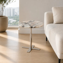 Cavelle Round Luxury Stone Side Table