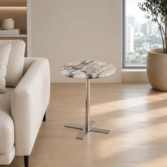 Cavelle Round Luxury Stone Side Table