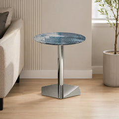 Mariselle Round Luxury Stone Side Table