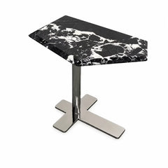 Varello Geometric Luxury Stone Side Table