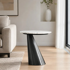 Orvello Luxury Stone Round Side Table