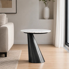 Orvello Luxury Stone Round Side Table