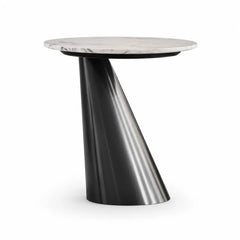 Orvello Luxury Stone Round Side Table