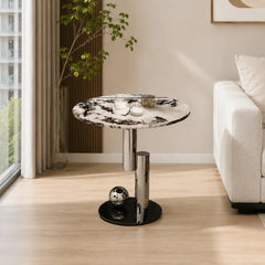 Celestio Luxury Stone Round Side Table