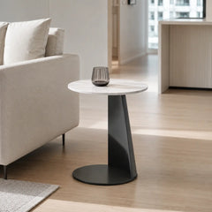 Cervano Luxury Stone Round Side Table