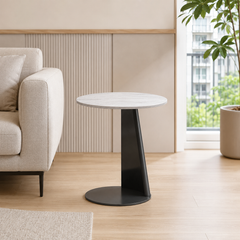 Cervano Luxury Stone Round Side Table