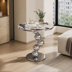 Virellan Luxury Stone Round Side Table
