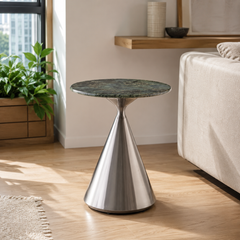 Valtiero Luxury Stone Round Side Table