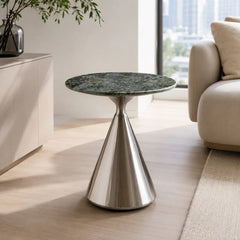 Valtiero Luxury Stone Round Side Table