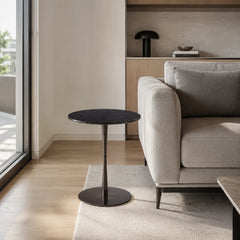 Corvello Luxury Stone Round Side Table