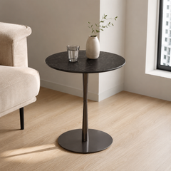 Corvello Luxury Stone Round Side Table