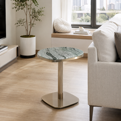 Verdelune Luxury Stone Square Side Table