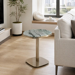 Verdelune Luxury Stone Square Side Table