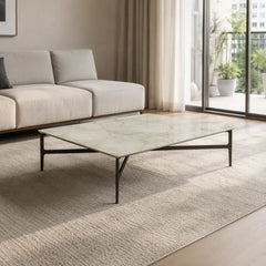 Sorevane Luxury Stone Square Coffee Table