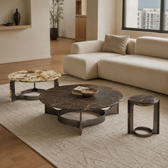Valdoren Luxury Stone Coffee Table Set