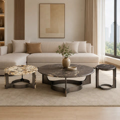 Valdoren Luxury Stone Coffee Table Set