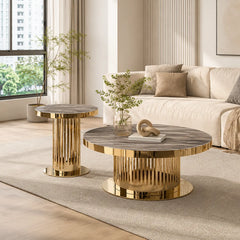 Auremont Luxury Stone Coffee Table Set
