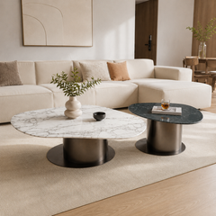 Orvessa Luxury Stone Coffee Table Set