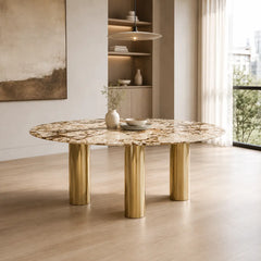 Aurevane Pandora Luxury Stone Dining Table