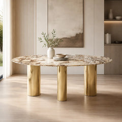Aurevane Pandora Luxury Stone Dining Table