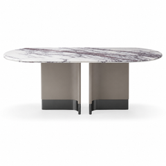 Adonelle Lilac White Luxury Stone Dining Table