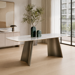 Arcavelle White Luxury Stone Dining Table