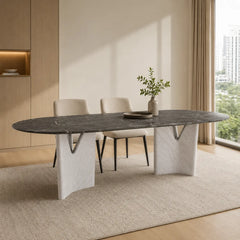 Infinitree Grey Luxury Stone Dining Table