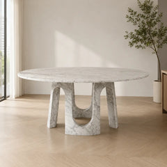 Archevella Arabescato Round Luxury Stone Dining Table