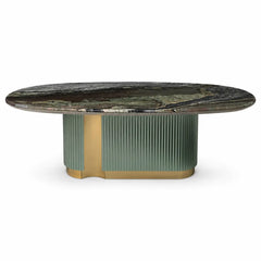 Leovaire Oval Luxury Stone Dining Table