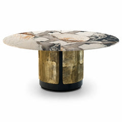 Amoretti Picasso Round Luxury Stone Dining Table