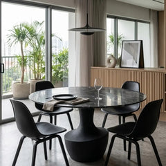 Anforelle Sculptural Round Luxury Stone Dining Table