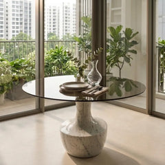 Anforelle Sculptural Round Luxury Stone Dining Table