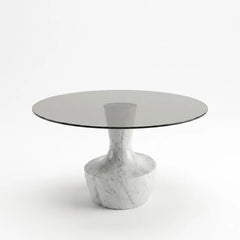 Anforelle Sculptural Round Luxury Stone Dining Table