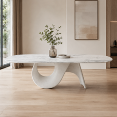 Seaselle Sculptural Oval Luxury Stone Dining Table