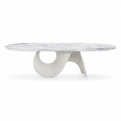 Seaselle Sculptural Oval Luxury Stone Dining Table