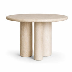 Siena Round Travertine Dining Table