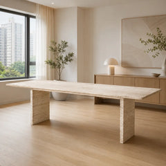 Modena Rectangular Travertine Dining Table