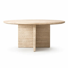 Anaro Round Travertine Dining Table