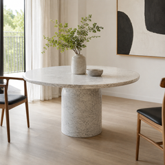 Samo Round Luxury Stone Dining Table