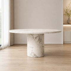 Velmora Round Luxury Stone Dining Table