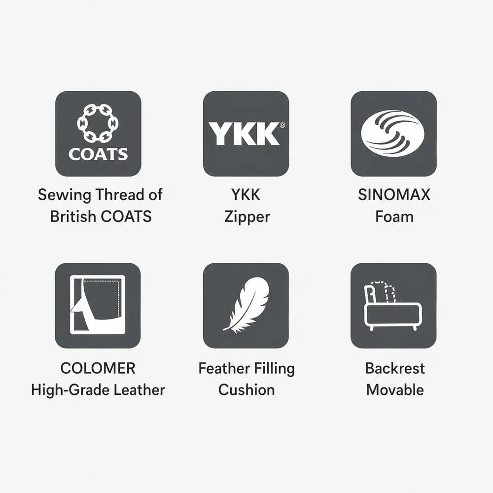 Solvani Genuine Leather Sofa MB