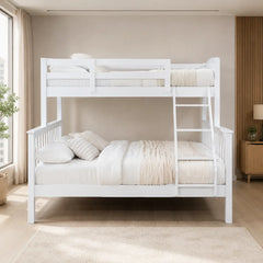 Lysaro White Wooden Double Decker Bed Frame ACE