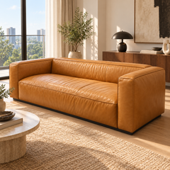 Kardesse Leather Sofa