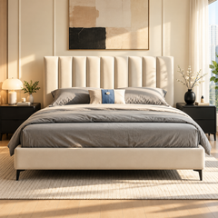 Jorvane Leather Bed Frame