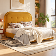 Odelis Faux Leather Bed Frame