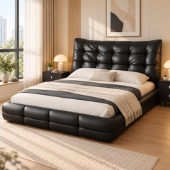 Gervain Leather Bed Frame