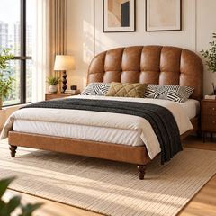 Torevan Leather Bed Frame